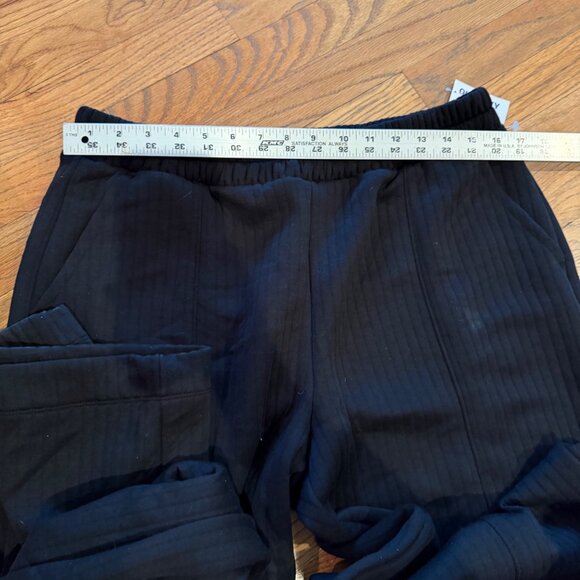 OLD NAVY ACTIVE BOUNCE FLEECE BLACK WIDE LEG PANTS NEW LARGE HIGH RISE SOFT - Picture 5 of 10